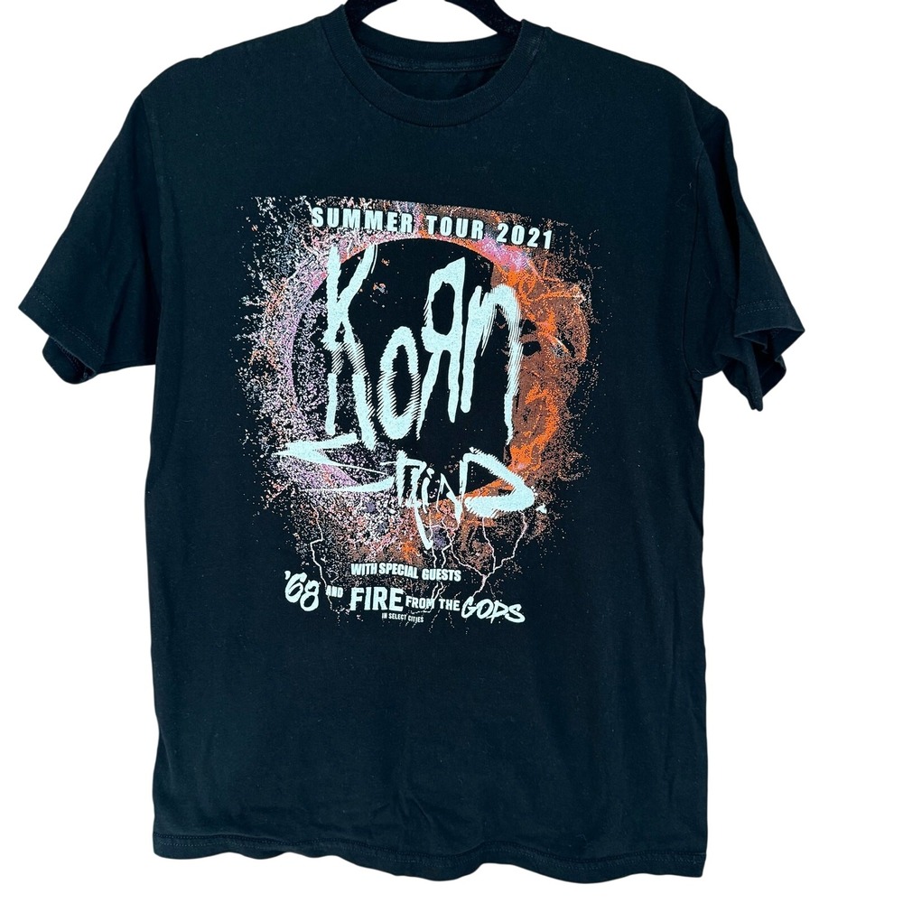 Korn Staind‎ Summer Tour 2021 Concert T Band Tee West Coast Rock Metal Graphic